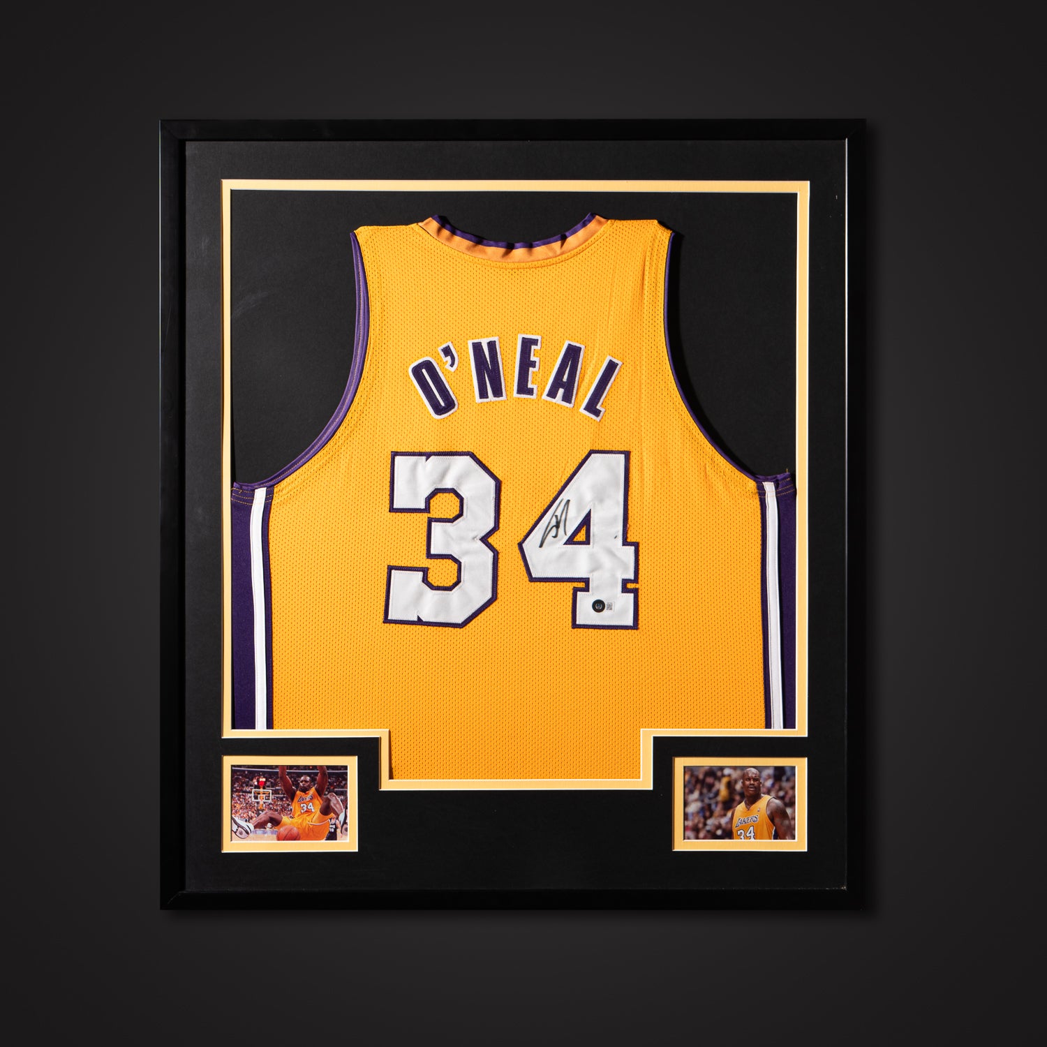 Custom Jersey Enmarcado firmado por Shaquille O'Neal - Los Angeles Lakers